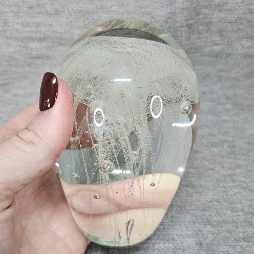 Hand Blown Glass Jellyfish Paperweight *Beautiful* Murano in Style
